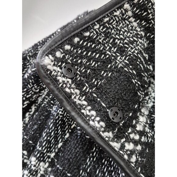 IZ BYER Women's Double Breasted White/ Black Pea Coat Size XL - Picture 5 of 10